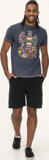 D555 Stockport Multi Coloured Guitar Printed T-Shirt Denim - T-shirts - Stora T-shirts - 2XL-14XL
