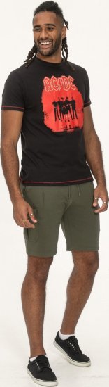 D555 Uxbridge Official AC/DC Band Printed Crew Neck T-Shirt Washed Black TALL SIZES - HERRKLÄDER MT-6XLT - Kläder för långa män
