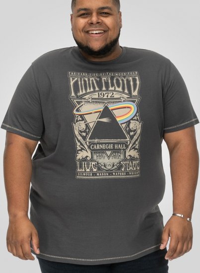 D555 HANLEY Official Pink Floyd Crew Neck T-Shirt Dark Grey - T-shirts - Stora T-shirts - 2XL-14XL
