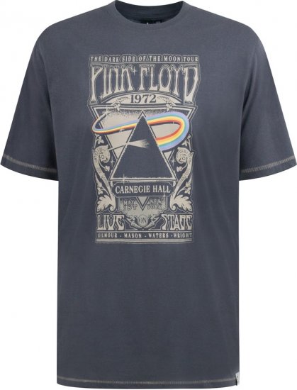 D555 HANLEY Official Pink Floyd Crew Neck T-Shirt Dark Grey TALL SIZES - HERRKLÄDER MT-6XLT - Kläder för långa män