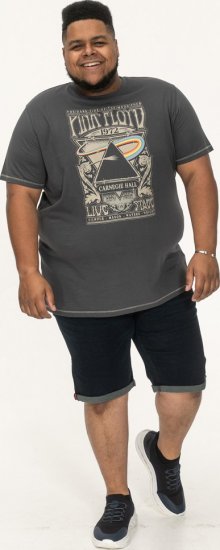 D555 HANLEY Official Pink Floyd Crew Neck T-Shirt Dark Grey - T-shirts - Stora T-shirts - 2XL-14XL