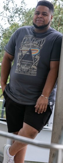 D555 HANLEY Official Pink Floyd Crew Neck T-Shirt Dark Grey TALL SIZES - HERRKLÄDER MT-6XLT - Kläder för långa män