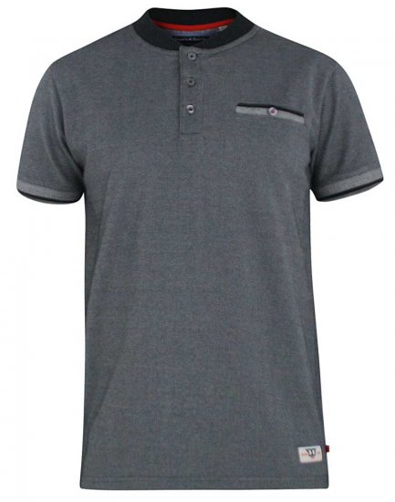 D555 Owen Colorless Polo Charcoal - Pikétröjor - Stora pikétröjor - 2XL-8XL