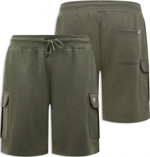 D555 Wigan 1 Elasticated Waist Fleece Cargo Shorts Khaki - Mjukisbyxor och -shorts - Mjukisbyxor & Mjukisshorts 2XL-12XL