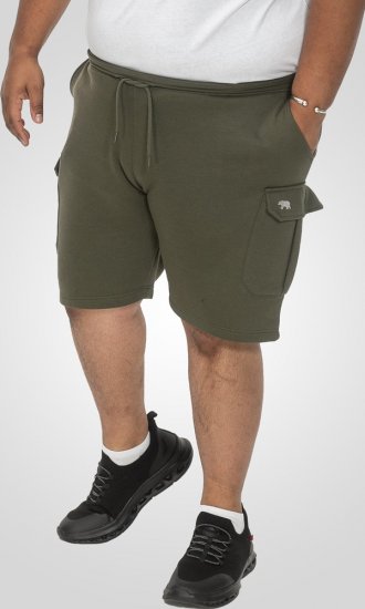 D555 Wigan 1 Elasticated Waist Fleece Cargo Shorts Khaki - Mjukisbyxor och -shorts - Mjukisbyxor & Mjukisshorts 2XL-12XL