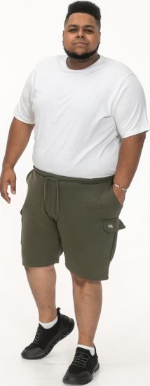 D555 Wigan 1 Elasticated Waist Fleece Cargo Shorts Khaki - Mjukisbyxor och -shorts - Mjukisbyxor & Mjukisshorts 2XL-12XL