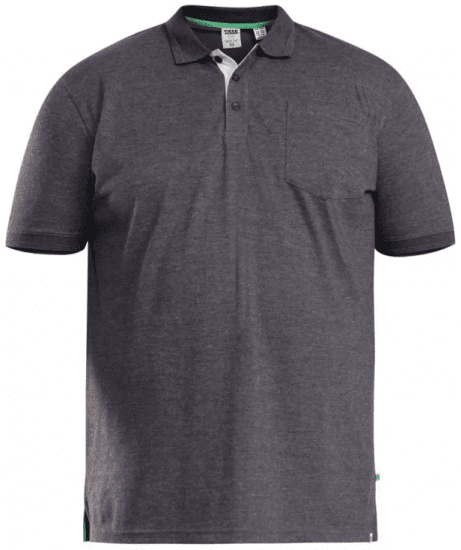 D555 Grant Polo Shirt Charcoal - Pikétröjor - Stora pikétröjor - 2XL-8XL