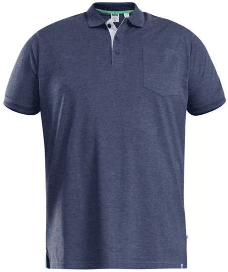 D555 Grant Polo Shirt Denim Blue - Pikétröjor - Stora pikétröjor - 2XL-8XL