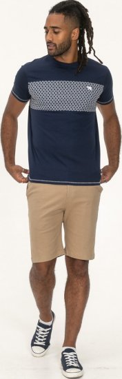 D555 Swansea Cut And Sew Crew Neck T-Shirt Navy - T-shirts - Stora T-shirts - 2XL-14XL