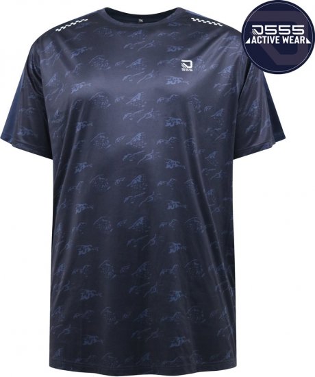 D555 Solihull Dry Wear Light Weight Poly Crew Neck T-Shirt Navy - Träningskläder & friluft - Träningskläder till herr i stora storlekar