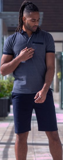 D555 Newcastle Polo Shirt Grey - Pikétröjor - Stora pikétröjor - 2XL-8XL