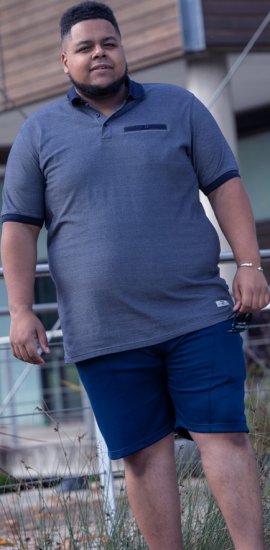 D555 Newcastle Polo Shirt Grey - Pikétröjor - Stora pikétröjor - 2XL-8XL