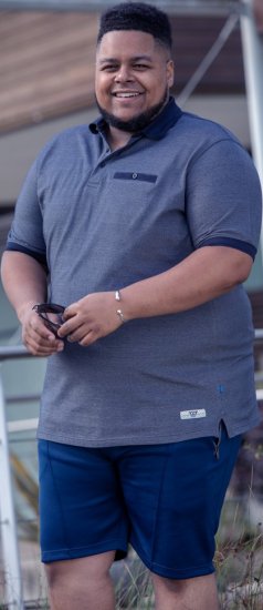 D555 Newcastle Polo Shirt Grey - Pikétröjor - Stora pikétröjor - 2XL-8XL