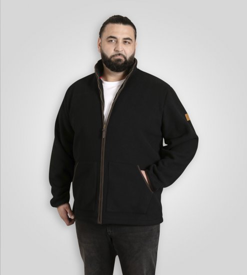 D555 Louth Micro Fleece Jacket with Sherpa Lining Black - Jackor - Stora jackor - 2XL-12XL