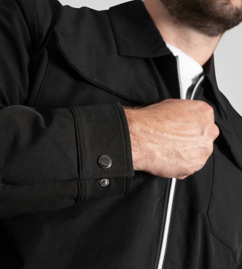 D555 Wimbledon Couture Stretch Jacket with Zipper Black - Jackor - Stora jackor - 2XL-12XL