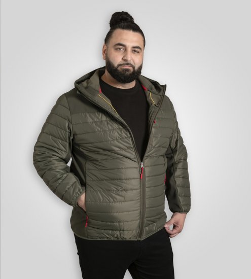 D555 Northfield Hybrid softshelljacka med huva khaki - Jackor - Stora jackor - 2XL-12XL