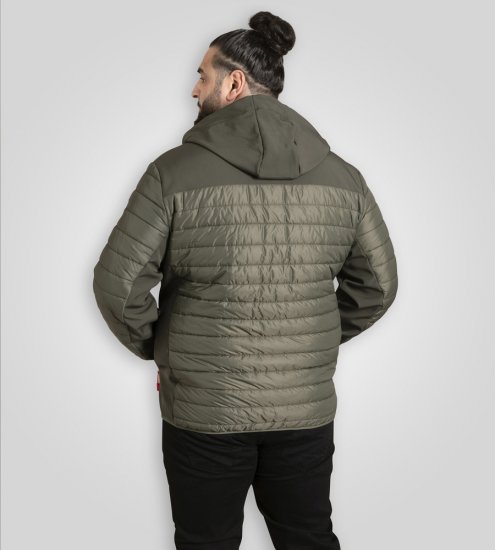 D555 Northfield Hybrid softshelljacka med huva khaki - Jackor - Stora jackor - 2XL-12XL