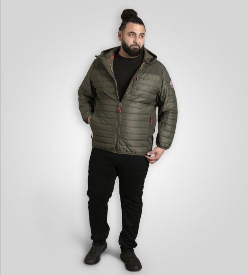 D555 Northfield Hybrid softshelljacka med huva khaki - Jackor - Stora jackor - 2XL-12XL