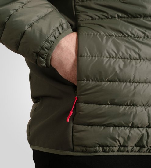 D555 Northfield Hybrid softshelljacka med huva khaki - Jackor - Stora jackor - 2XL-12XL