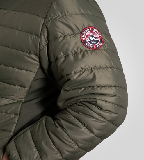 D555 Northfield Hybrid softshelljacka med huva khaki - Jackor - Stora jackor - 2XL-12XL