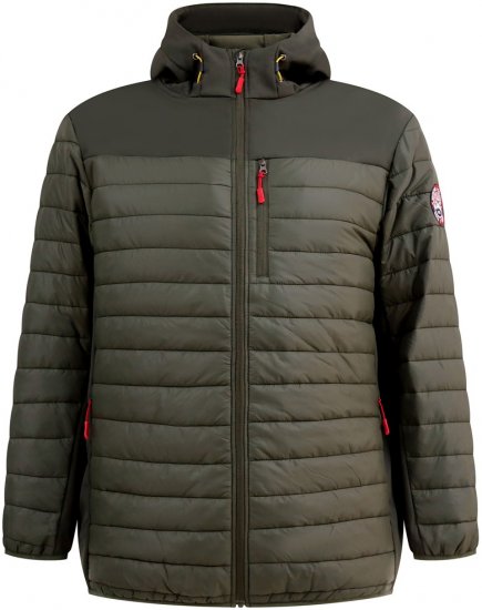 D555 Northfield Hybrid softshelljacka med huva khaki - Jackor - Stora jackor - 2XL-12XL