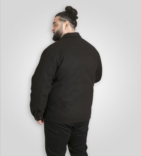 D555 Epsom Harrington Jacket with Zip Through Collared Melton Black - Jackor - Stora jackor - 2XL-12XL