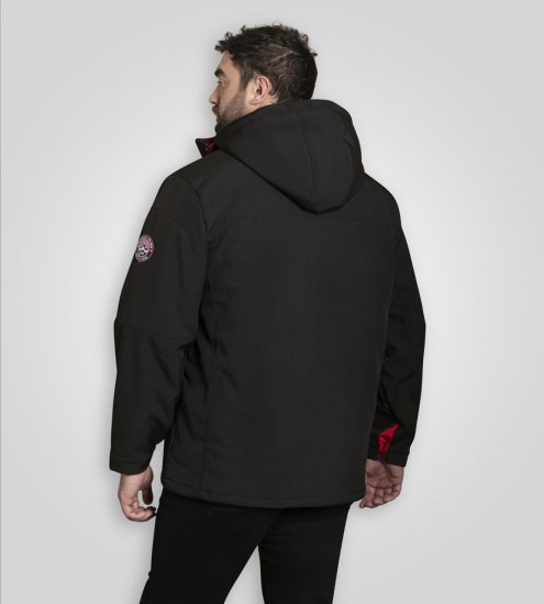 D555 Fretwell Padded Softshell Jacket with Detachable Hood Black - Jackor - Stora jackor - 2XL-12XL