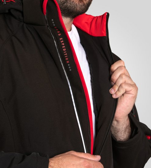 D555 Fretwell Padded Softshell Jacket with Detachable Hood Black - Jackor - Stora jackor - 2XL-12XL