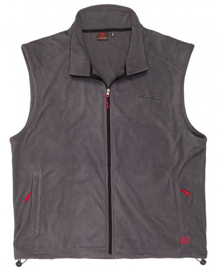Adamo Montreal Fleece Vest Grey - Tröjor & Hoodies - Stora hoodies - 2XL-8XL