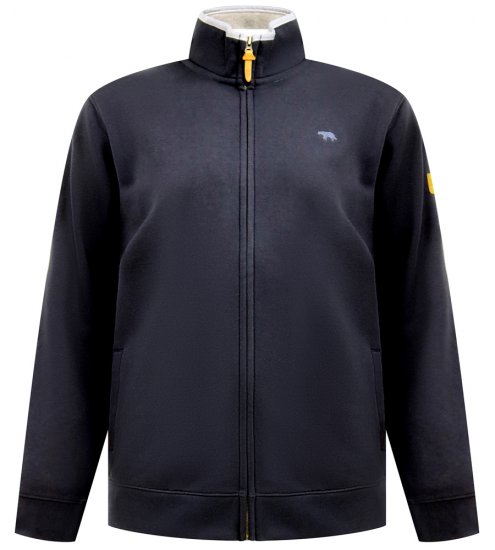 D555 Johnson Zip Through Fleece Sweatshirt with Chest Embroidery Navy - Tröjor & hoodies - Stora hoodies & tröjor - 2XL-14XL
