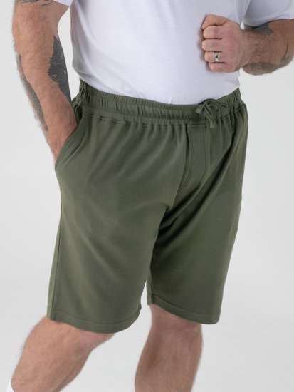 D555 Mitchell 1 Stretch Shorts med Elastisk Midja Khaki - Mjukisbyxor och -shorts - Mjukisbyxor & Mjukisshorts 2XL-12XL