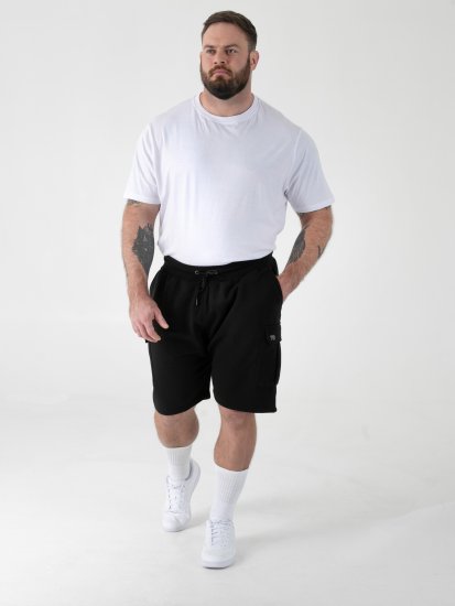 D555 Robinson 1 Fleece Cargo Shorts med Elastisk Midja Svart - Mjukisbyxor och -shorts - Mjukisbyxor & Mjukisshorts 2XL-12XL