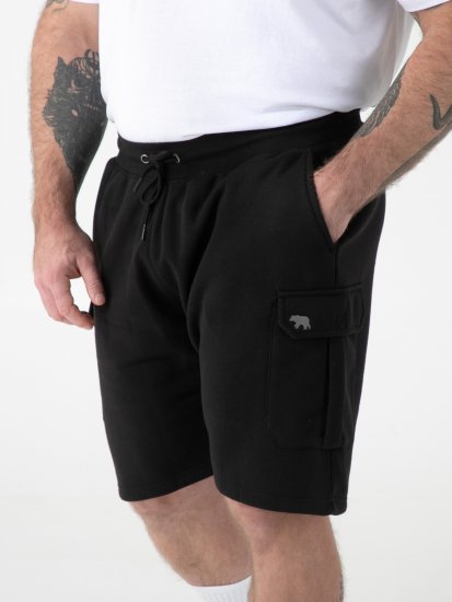 D555 Robinson 1 Fleece Cargo Shorts med Elastisk Midja Svart - Mjukisbyxor och -shorts - Mjukisbyxor & Mjukisshorts 2XL-12XL