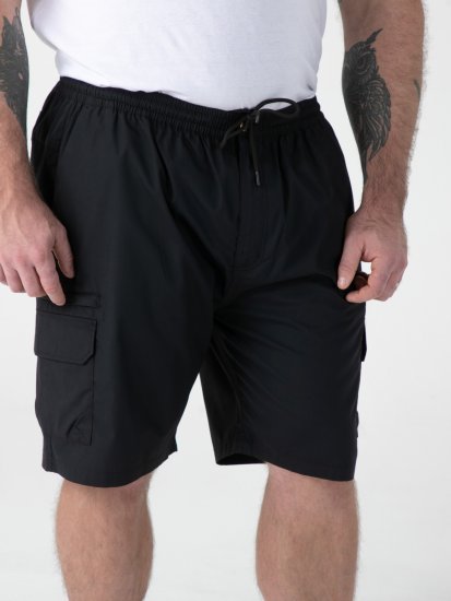 D555 Thomas Stretch Shorts med Elastisk Midja Svart - Shorts - Stora shorts W40-W60