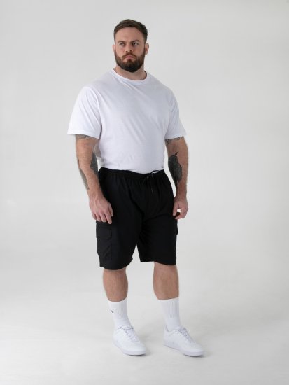 D555 Thomas Stretch Shorts med Elastisk Midja Svart - Shorts - Stora shorts W40-W60