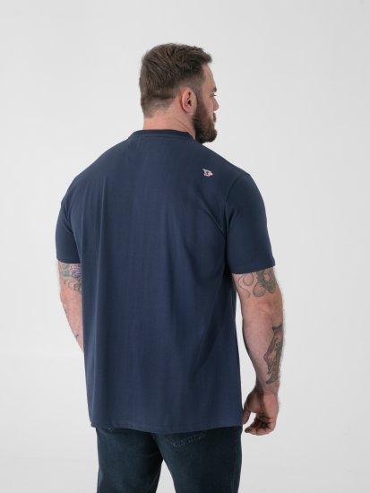 D555 Hockney T-shirt med Motorcykeltryck Marinblå - T-shirts - Stora T-shirts - 2XL-14XL