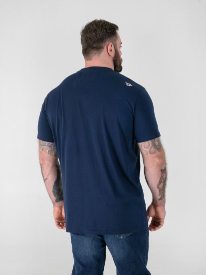 D555 Linton T-shirt med flerfärgat dödskalletryck Marinblå - T-shirts - Stora T-shirts - 2XL-14XL