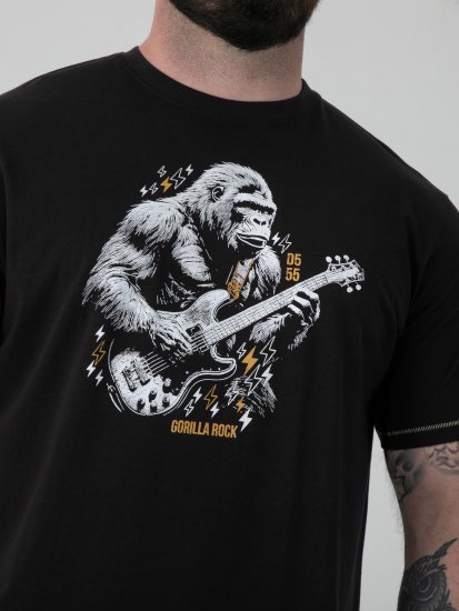 D555 Macfarlan T-shirt med Gorillatryck Svart - Alla kläder - Kläder stora storlekar herr