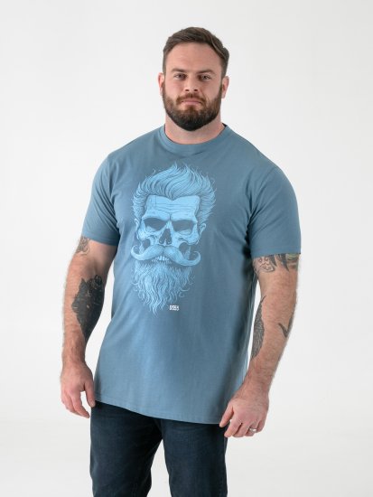 D555 Miller Bearded Skull T-shirt med tryck - T-shirts - Stora T-shirts - 2XL-14XL