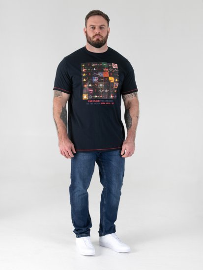 D555 Otto Official Pink Floyd 50th Anniversary T-shirt med tryck Marinblå - T-shirts - Stora T-shirts - 2XL-14XL