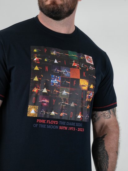 D555 Otto Official Pink Floyd 50th Anniversary T-shirt med tryck Marinblå - T-shirts - Stora T-shirts - 2XL-14XL