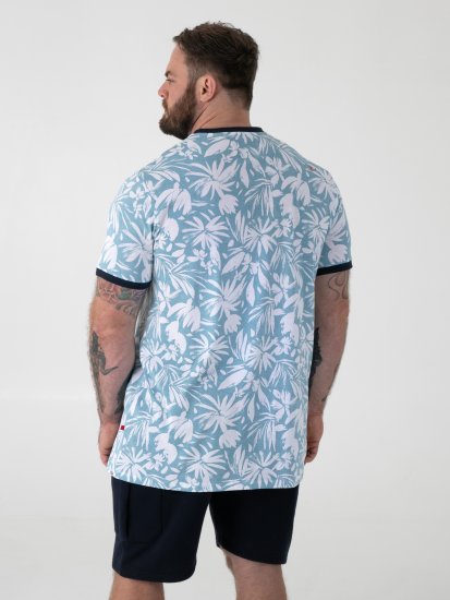 D555 Shoreham AO T-shirt med Venice Beach tryck Blå - T-shirts - Stora T-shirts - 2XL-14XL