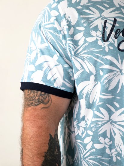D555 Shoreham AO T-shirt med Venice Beach tryck Blå - T-shirts - Stora T-shirts - 2XL-14XL