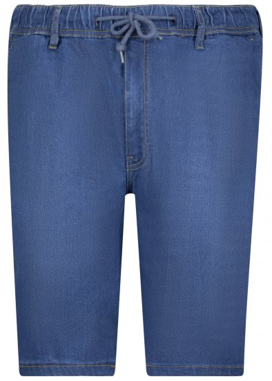 Adamo 199110 Denimshorts med elastisk midja Mellanblå - Shorts - Stora shorts W40-W60
