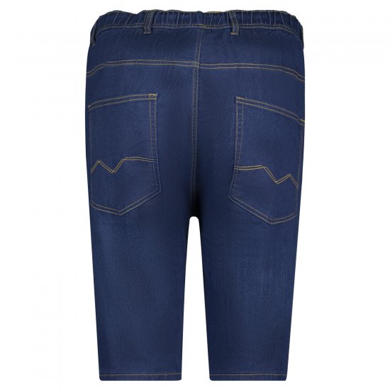 Adamo 199110 Denimshorts med elastisk midja Marinblå - Shorts - Stora shorts W40-W60
