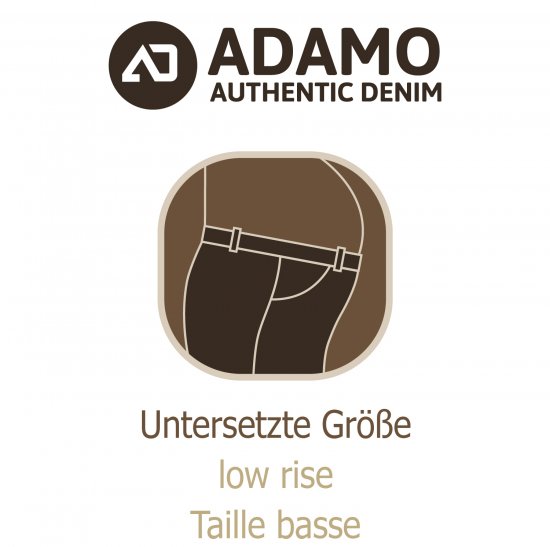 Adamo 5-Pocket Low Rise Jeans Medium Blue - Jeans & byxor - Stora Jeans och Stora Byxor