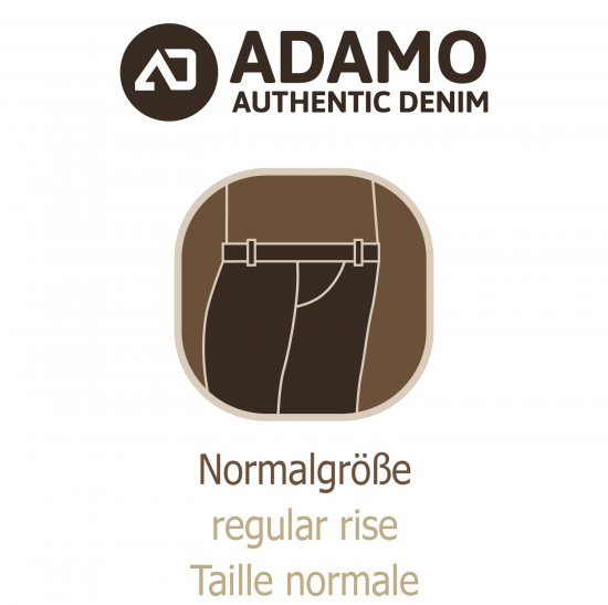 Adamo 5-Pocket Regular Rise Jeans Medium Blue - Jeans & byxor - Stora Jeans och Stora Byxor