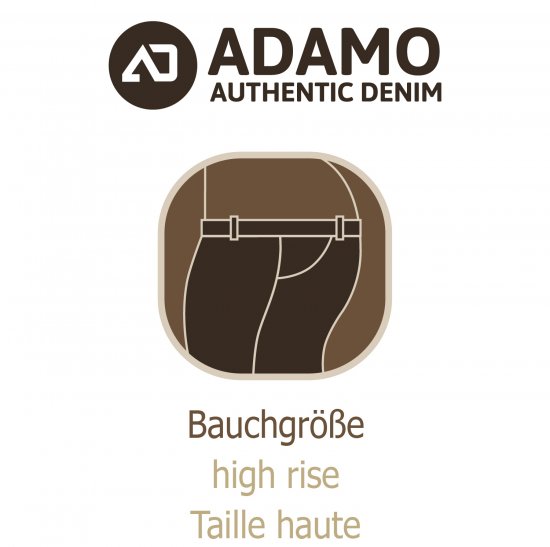 Adamo 5-Pocket High Rise Jeans Medium Blue - Jeans & byxor - Stora Jeans och Stora Byxor
