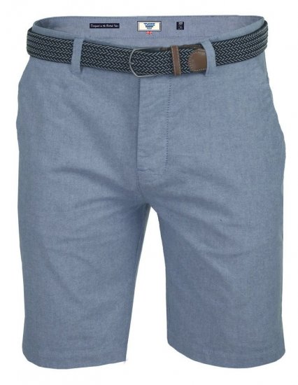 D555 Tiger Stretch Oxford Chino Shorts With Belt - Shorts - Stora shorts W40-W60