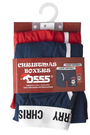 D555 Claus Christmas Boxers 2-pack - Underkläder & Badkläder - Stora underkläder - 2XL-8XL